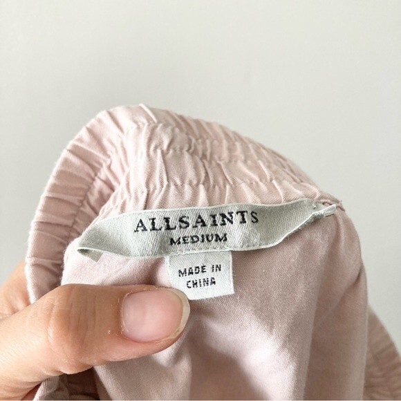 ALL SAINTS Livia Pink Off-Shoulder Mini Shift Dress - Picture 3 of 6